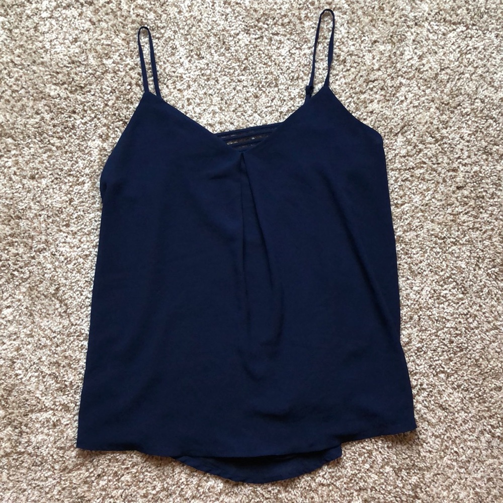 3/$20 Naked Zebra Navy Spaghetti Strap Blouse